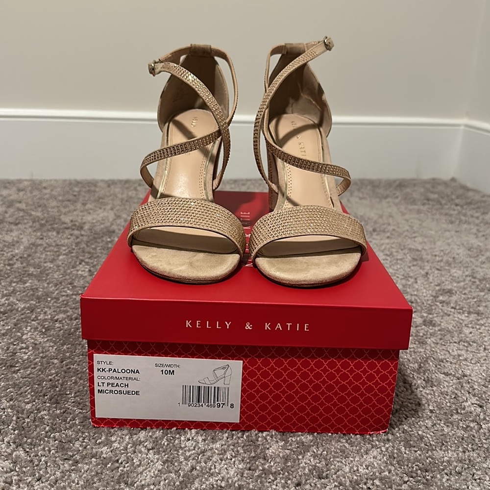 Women’s Kelly & Katie Block Sparkling Rhinestone Heels Size 10M